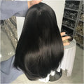 Vendors Cuticle Aligned Natural 1B Color in Stock 7x8 Silk Base Topper Unprocessed Raw Hair Toupee