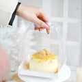 4 Inch Plastic Small Cake Box NO Glue Buckle Assembled clear Cake Carrier Boxes for Small Cakes MegaBDM