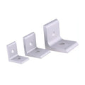 6061 Aluminum Alloy L-Shape Double Hole Bracket External Corner Connector T Slot Profile 20/30/40 Series Furniture/Industrial