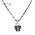 Zoubisi Vintage Gold Plated Stainless Steel Gothic Punk Skull Pendant Necklace Biker Charms for Men Anniversary