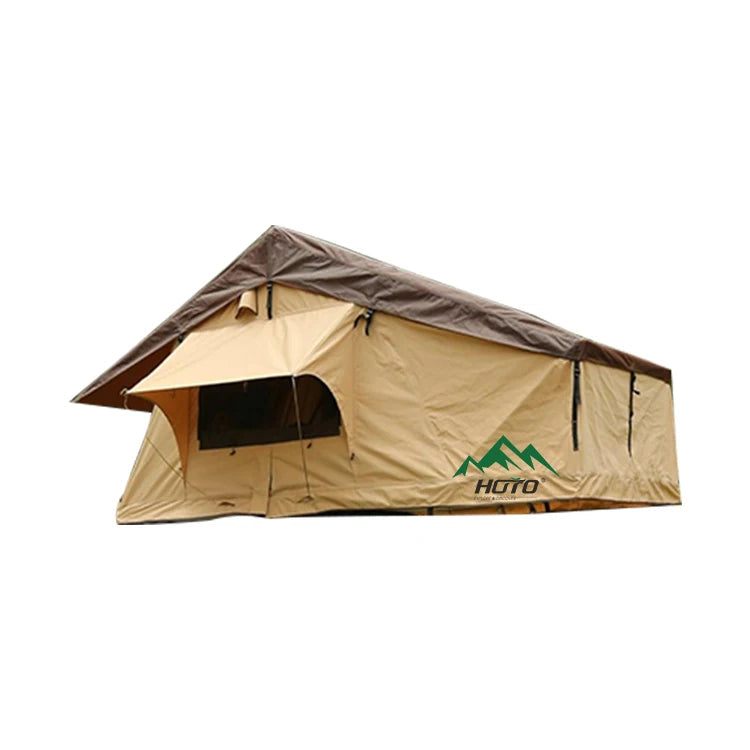 HOTO Outdoor Camping Accessories Aluminium Side Clamshell Tent Foldable Waterproof Roof Car Rooftop Tent for SUV Pickup