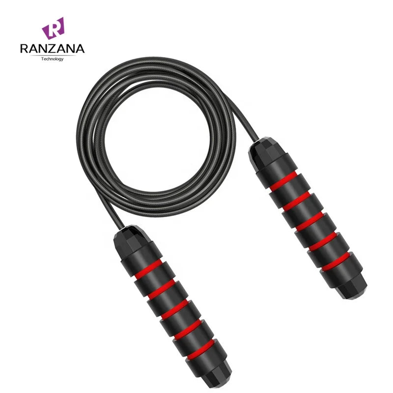 Adjustable Weighted 420g 3m Unisex Gym Fitness Jump Rope with Angle-Free Bearings Plastic Material for Skipping