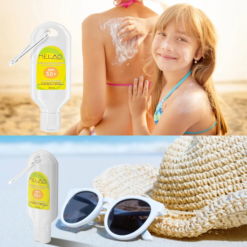 MELAO Best Sunscreen Gel Whitening Spf 50+ Sunblock Cream for Black Girl Sunscreen All Skin Vegan Cruelty Free Derm Tested