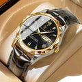 2026 POEDAGAR 615 Luxury Watch Men Waterproof Luminous Week Date Sport Wristwatch Men's Quartz Leather Mens Watch
