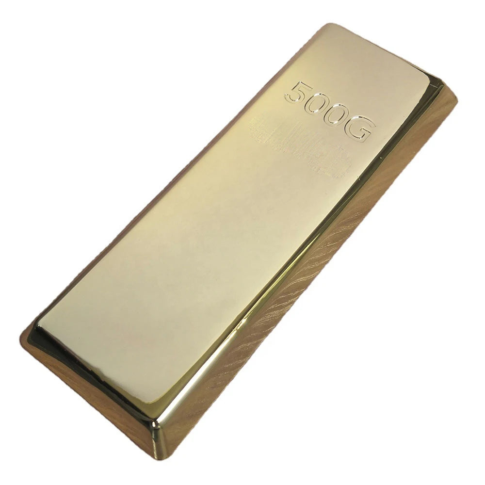 Die Casting Zinc Alloy Blank Gold Paperweight Laser Engrave logo Metal 1kg 500g Metal Gold Plated Bullion Paperweight
