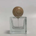 High Quality Luxury Square Glass Perfume Bottles 30ML 50ML 100ML with Wood for Ball Cap and Pump Sprayer Hot Selling