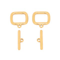 Wholesale Gold Rectangle OT Toggle Clasps Hooks DIY Jewelry Making Necklace Connectors Bracelet Findings Supplies