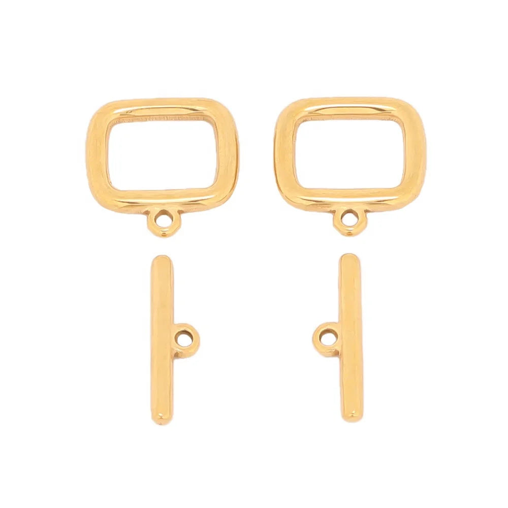 Wholesale Gold Rectangle OT Toggle Clasps Hooks DIY Jewelry Making Necklace Connectors Bracelet Findings Supplies