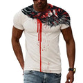 RNSHANGER Summer 3D Digital Printed Men's Oversized T-shirt Loose and Fashion Trend Short Sleeved Top