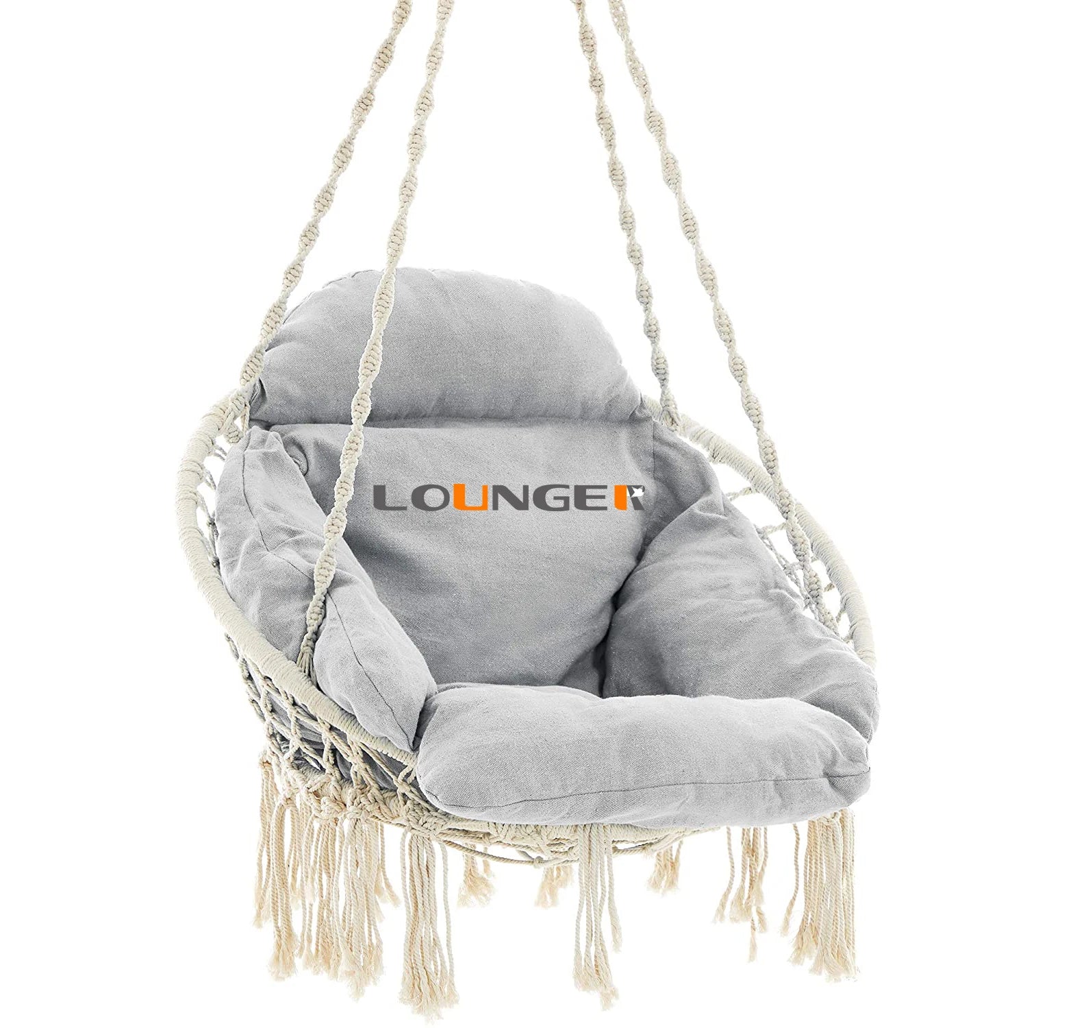 Hanging Metal Lounge Chair Modern Design Outdoor Furniture Pool Garden Patio Bedroom Living Room Hotel School Super Size 300LBS