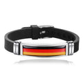 Spain France Argentina Germany Poland National Flag Silicone Sports Wristbands Promotional Country Wristbands