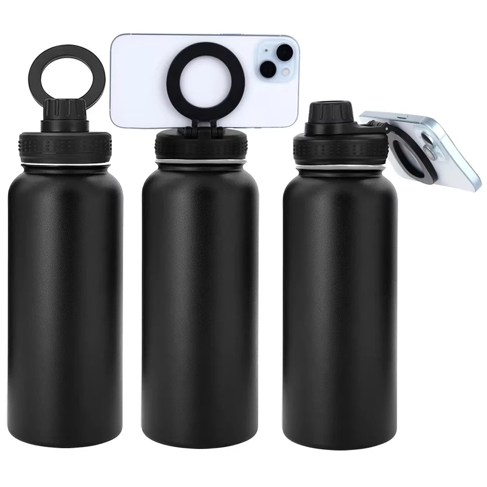 Custom Sport 750ml Water Bottle Vacuum Insulated Thermos Stainless Steel Water Bottle With Magnetic Ring