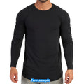 Oem Camiseta Fitness Athletic Fit Tshirt Body Build Shirts 95 Cotton 5 Elastane T-Shirt Gym Camisetas Long Sleeve T Shirt Custom