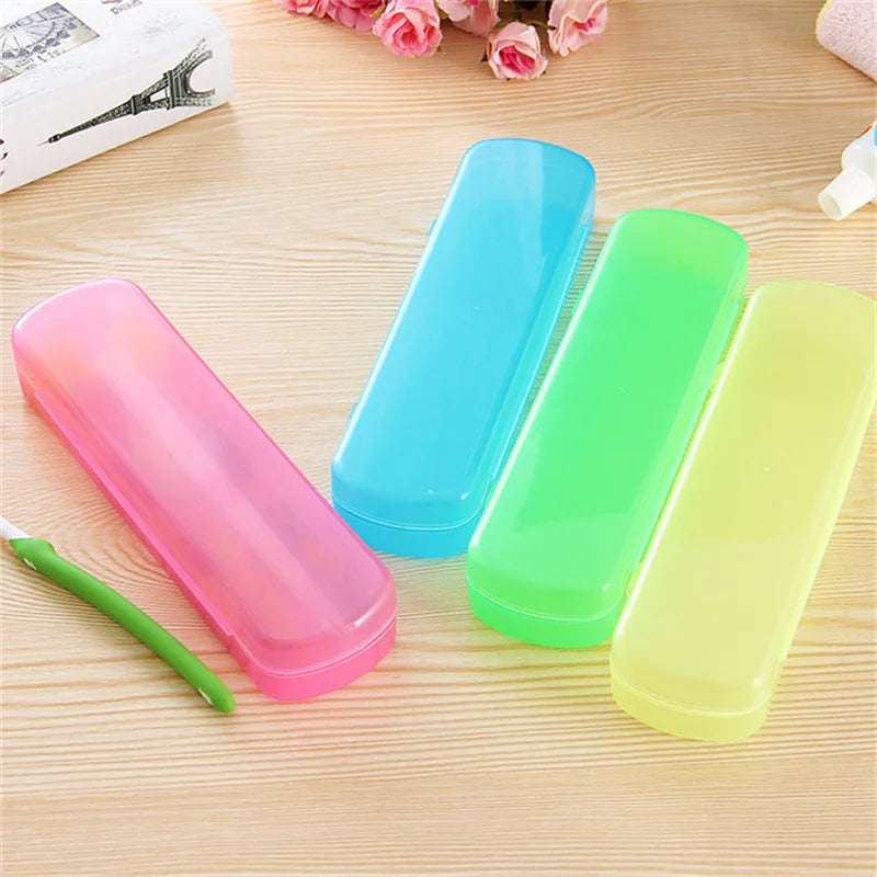 Travel Toothbrush Holder Plastic Dust Proof Toothbrush Container case Toothpaste Box