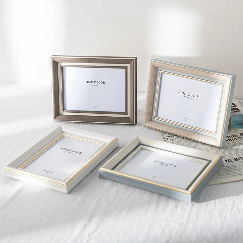 Scandinavian Ins Multi-size Rectangular Resin Photo Frame Hanging Wall Photo Frame Studio Diy Handmade Picture Frame Custom logo