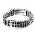 KALEN Stainless Steel Retro Buddhist Sutra Bracelet Men MegaBDM