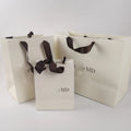 Cheap Price Shopping Gift White Paper Bag with Handles and Custom Logo Printing