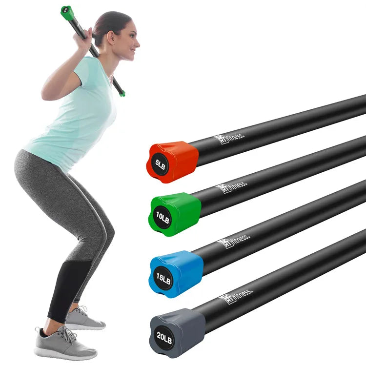 XPRT Fitness Home Gym Colorful Training Popular Weight Bar Straight Aerobic Workout Body Barbell Bar 20lb Weightlifting MegaBDM