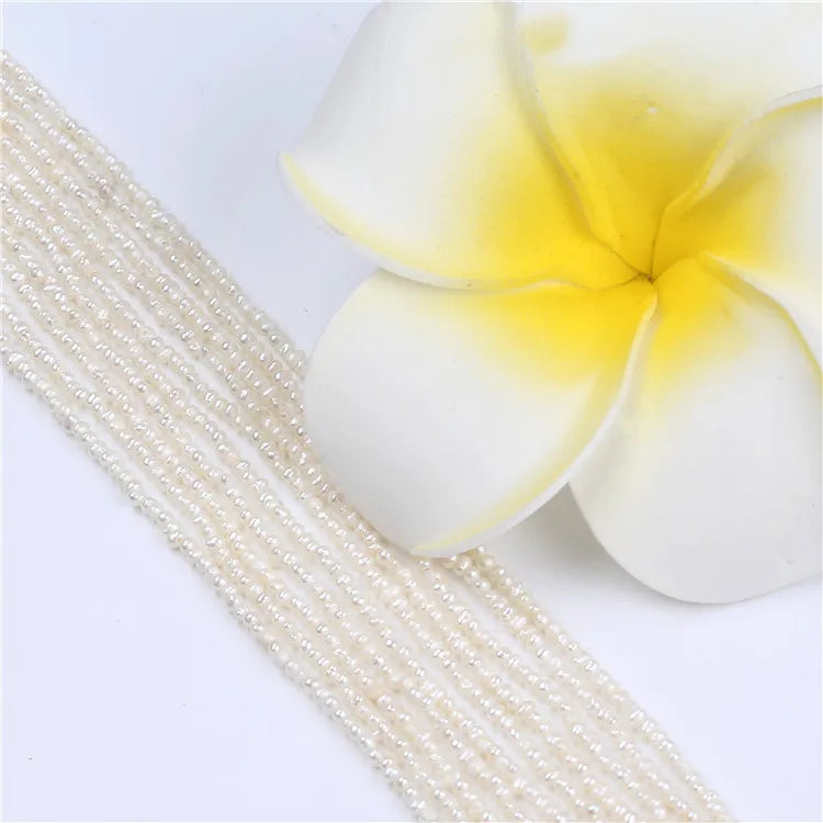 Zhuji Pearl Market Hot Selling 1.8-2mm Fresh Water Pearls Potato Shape Pearl Strands for Jewelry Making