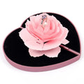 High-Grade Red Rose Ring Box New Design Trendy Velvet Plastic Heart Jewelry Boxes for Rings and Other Jewelry Gifts