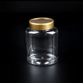 China Briwell OEM ISO Virgin PET Material clear Large Plastic Candy Suger Dessert Nuts square Jars with Lids