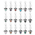 Wholesale New Arrival Copper Dragon Charms Key Ring Custom Natural Gemstone Keychain for Gifts