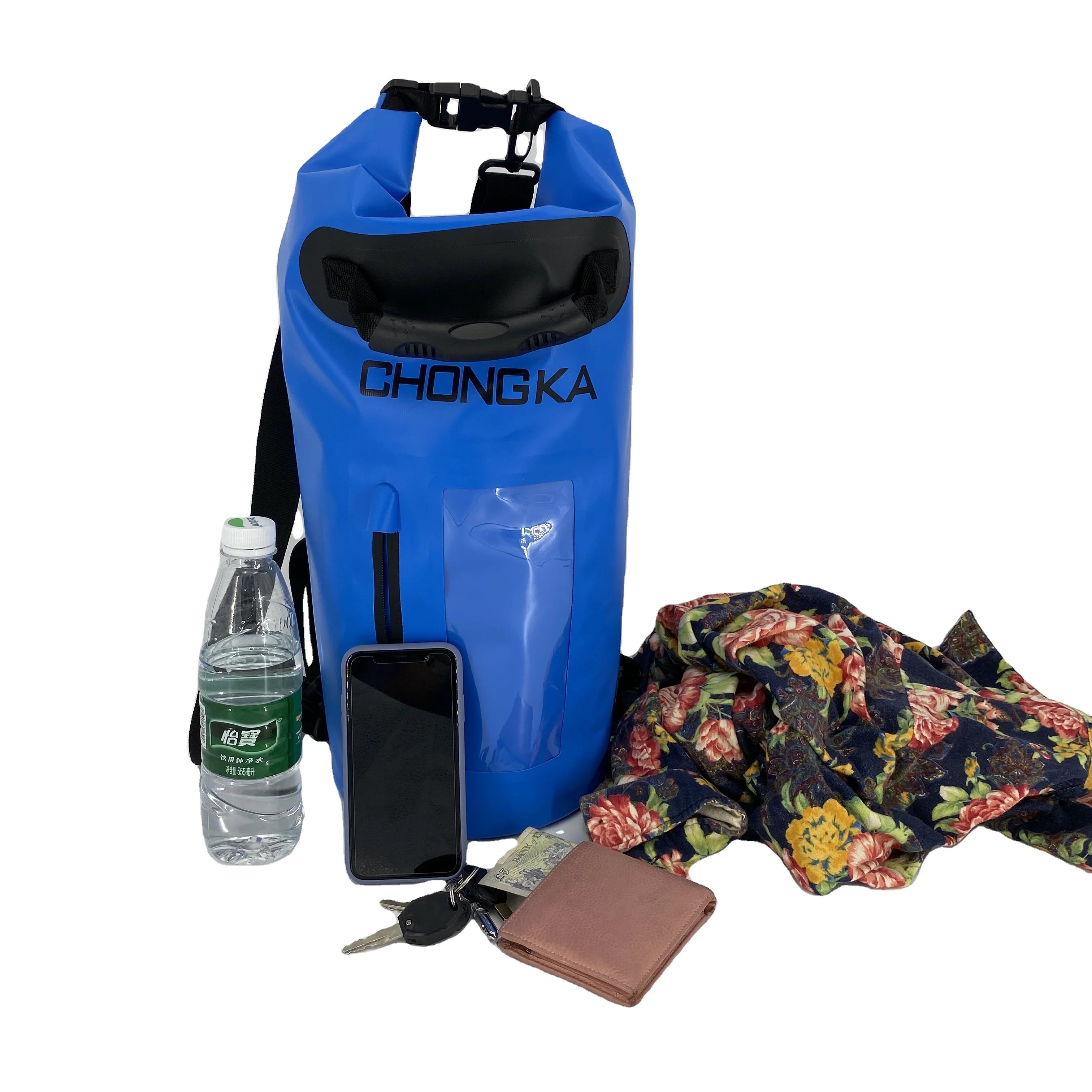 Customized PVC Outdoor Sport Swimming Fishing Boating Camping Dry Bag Waterproof Backpack