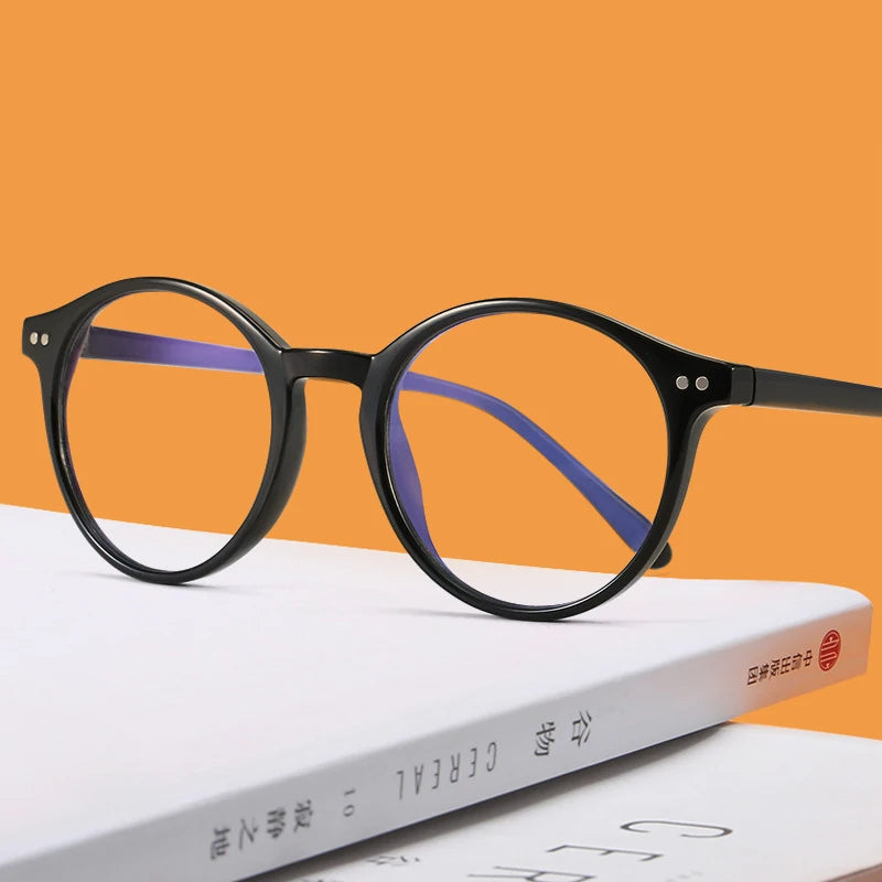 New Stylish Custom Logo Retro Fashion Frames Unisex Luxury Anti Blue Light Optical Glassesses