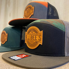 Custom High Quality Men Logo Blank Outdoor Patch 168 7 Panel Flat Bill Baseball Caps Trucker Hat