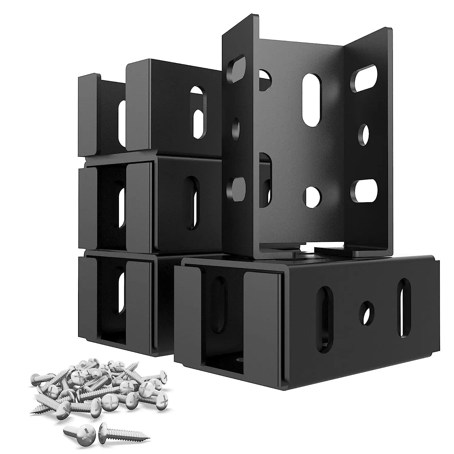 2x4 Deck Railing Brackets Connectors for Railing Wood Post Beam Connector ( Inner Size: 1-1/2" X 3-1/2")
