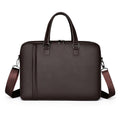 Men's PU Leather Laptop Briefcase Bag Business-Style Notebook Sleeve