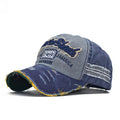 Fashion Old Torn Frayed Edge Visor Couple Hat Letter Custom Logo Embroidered Baseball Cap