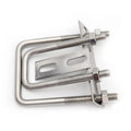 304 Stainless Steel Right Angle U-Bolt Clamp M4 Thread Square Tube Clamp with Baffle Nut & U-Shaped Screw Product Category Bolts