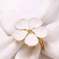 Tabletex Flower Napkin Ring Eco-Friendly Metal Napkin Ring Holder Gold Dinner Napkin Rings for Restaurant Wedding