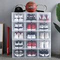 Magnetic Drop Front Shoe OrganiZers Plastic Boxing Shoes Box Container Stackable Shoe Racks