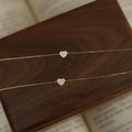 Cute Simple Fashion 14K Gold Plating Pure 925 Sterling Silver Thin Chain CZ Zircon Heart Bracelets for Women Girls Jewelry
