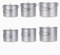 Camping Titanium Pot Portable Hanging Pot 900ml 1100ml 1600ml  Outdoor Camping Picnic Water Mug Cup Tableware Kitchen Cookware