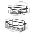 Heavy Duty 2-Tier Wall Mounted Storage Shelf Black Metal Organizer for Bathroom Kitchen Limited Offer Space Saving Garage