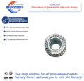 Zinc Plated Hex Flange Nuts for Mining Applications High Strength Galvanized ISO Standard CLASS 4 Grade 8mm Hole Diameter