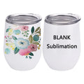 Regular China Cheap White Blank Sublimation 12Oz Double Wall Stainless Wine Tumbler