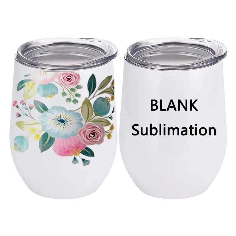 Regular China Cheap White Blank Sublimation 12Oz Double Wall Stainless Wine Tumbler