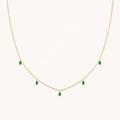 LOZRUNVE 925 Sterling Silver 18k Gold Rhodium Waterdrop Crystal Charm Necklace Choker