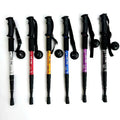 Adjustable Aluminum Carbon Telescopic Walking Stick with EVA Handle Custom LOGO Folding Cane Outdoor Activities Hiking Trekking