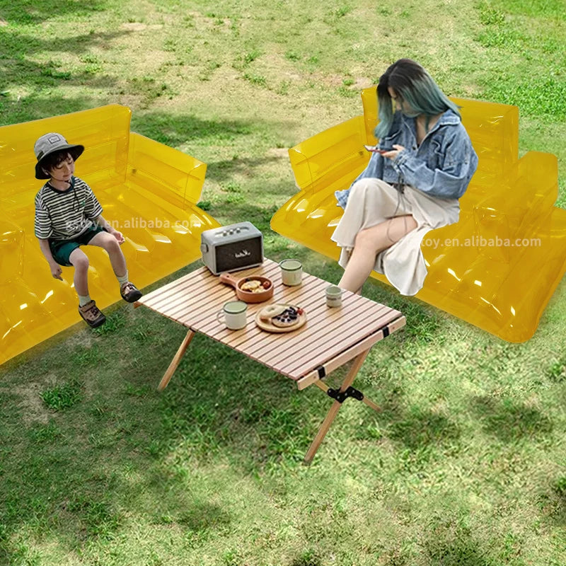 Loveseat Waterproof Folding Sofa Bench Inflatable Outdoor Camping Chair