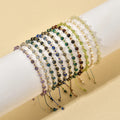 Bohemian Style 3-4MM Faceted Stone Bracelet Natural Stone Seed Beads Strings Bracelet for Women