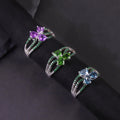 W0467 Abiding Competitive Pricing Jewelry Custom Natural Gemstone New Collection 925 Sterling Silver Casual Rings for Ladies