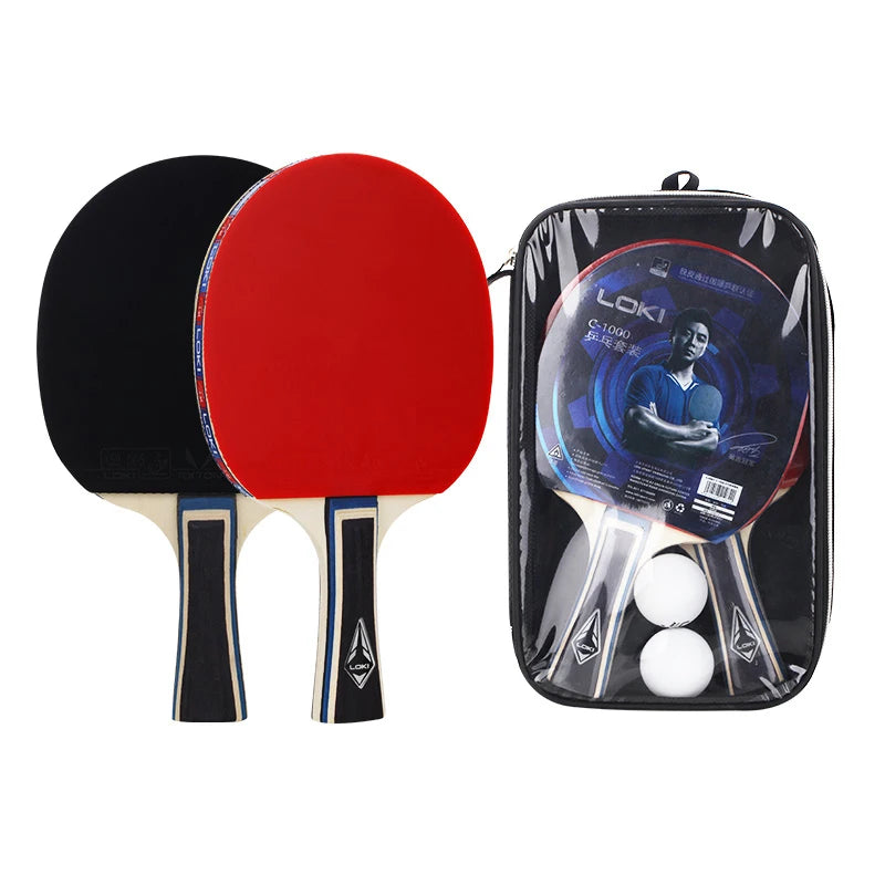 LOKI C1000 in Stock Cheap Ping Pong Paddle Sets Table Tennis Rackets with Carrying Bag