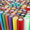 High Flex High Temperature Heat Press Iron-On PU Vinyl HTV Transfer Film for Clothing-100-130um Thickness 24 Colors 40-60 Washes