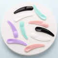 2024 Wholesale Plastic Mini Makeup Spatula Multi Colored Disposable Curved Cosmetic Plastic Facial Spoon