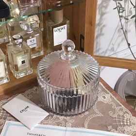 Wholesale Cheap Price Stock Glassware Household Wedding Transparent Candy Glass Storage Jar With Lid